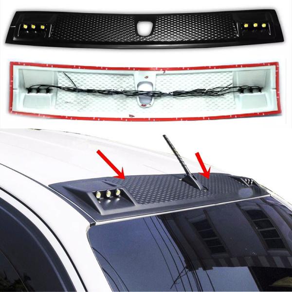 Hilux Revo SR5 2015 Front Roof Spoiler Cover LED Black Trim