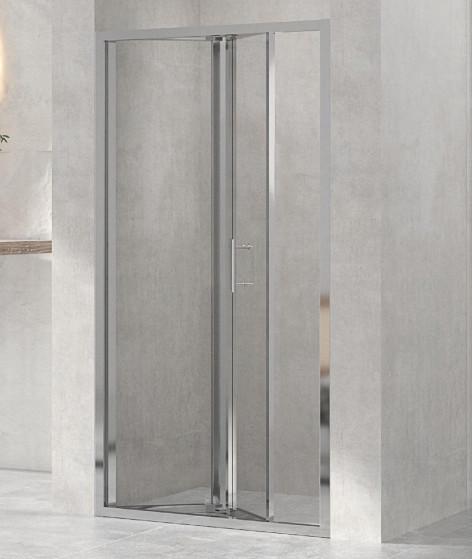 900mm Crystal Clear Shower Cubicles Folding Slide Door 900 X 900 Shower Enclosure
