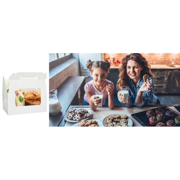 Treat Boxes With Window, Food-Grade Paper Boxes For Food, Gift Boxes Bakery Boxes For Birthday Wedding Party Favors