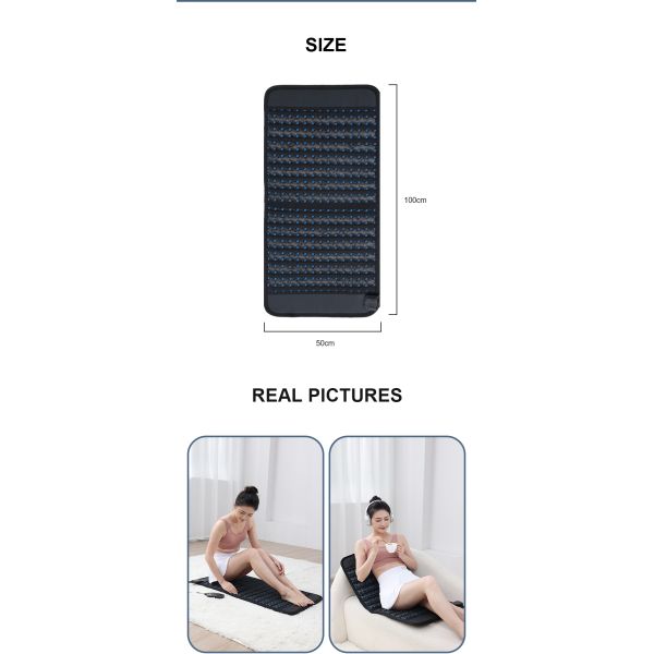 25-80 grados Celsius Polka azul con punto bordado PEMF Cushion de silla para sauna corporal