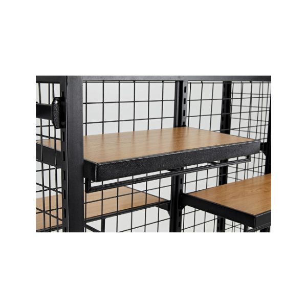 Customized Supermercado Rack Gondola Shelf with Double-sided Metallic Retail Display