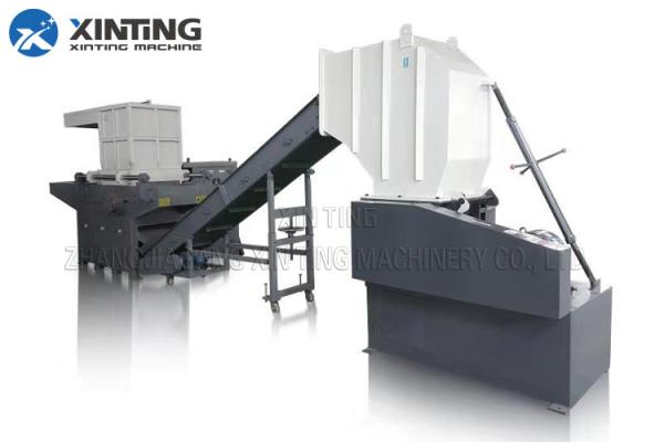 Bulk Plastic Lumps Metal Cans Wood Twin Shaft Shredder , Waste Plastic Recycling Shredder