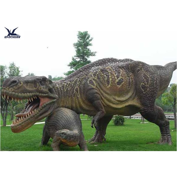 Amusement Park Decoration Realistic Dinosaur Models Artificial Mother And Baby Models