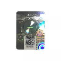 Éraflure de label d'autocollant de joint d'hologramme outre d'adhésif de Code QR 3D