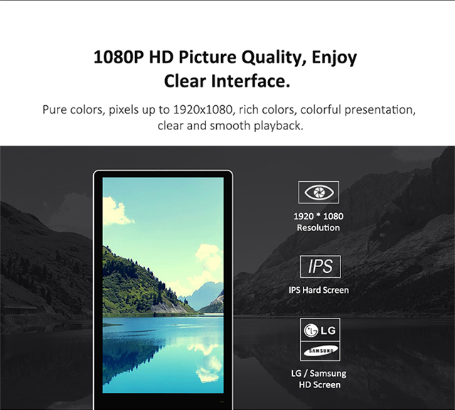 прямое положение пола 43inch рекламируя сетевое решение экрана Disply HD