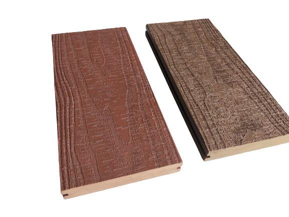 3D Embossing SGS 140mm X 25mm Solid Composite Deck Flooring