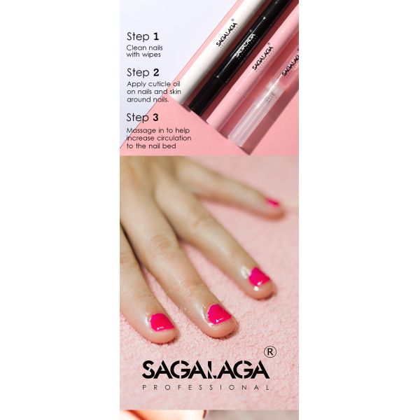 Huile revitalisante pour cuticules pour le traitement des ongles SAGALAGA Bouteille noire personnalisée avec pinceau et mangue Marque privée Stylo certifié MSDS