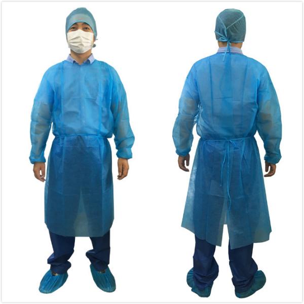 Reinforced ISO13485 Disposable Plastic Gown