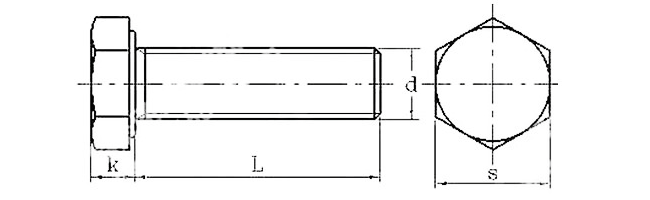 M36 M50 Grade 12.9 High Tensile Strength Bolts Hexagon Head