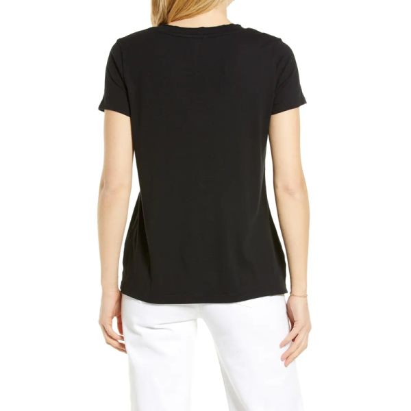 Wholesale Summer Gym Workout Deep V neck Cotton Short Sleeve Shirts Printing For Women