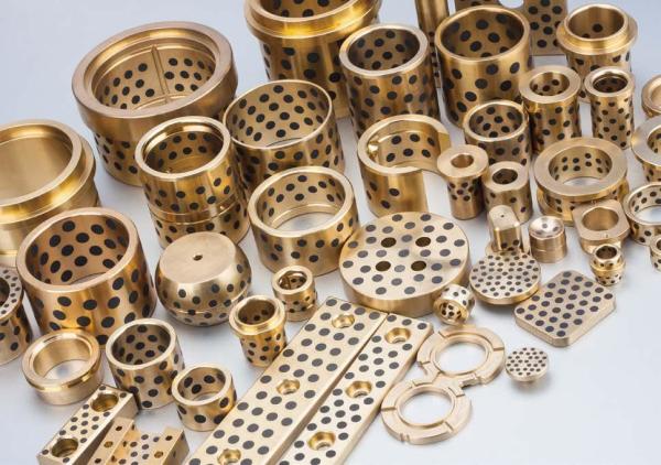 Solid Bronze Self Lubricating Bearing | Graphite Slide Wear Plate