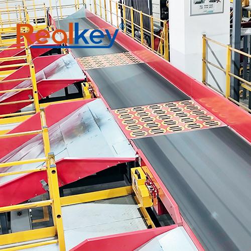 Efficient Rotating Swivel Wheel Sorter Logistics Sorting Machine Compact Structure