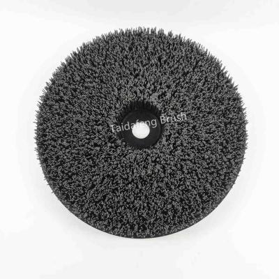 High Density Abrasive Nylon Round Disc Brush Polishing And Deburring Wire Brush
