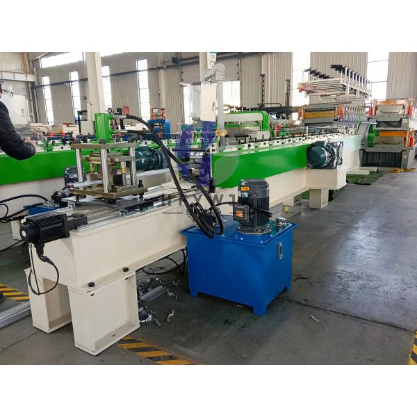 Durable 45 Steel Hard Chrome Plated Fence Panel Roll Forming Machine High Speed 20-30M/Min