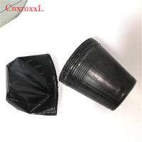 Pot en plastique enduit de crèche de PE flexible mou noir pot de fleur rond de 1 gallon