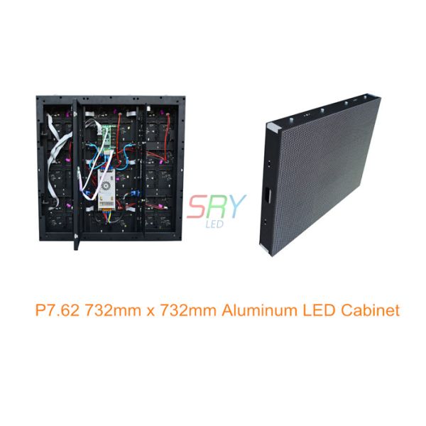 P7.62 Indoor 732mm x 732mm LED Display Cabinet Ultra Light Aluminum