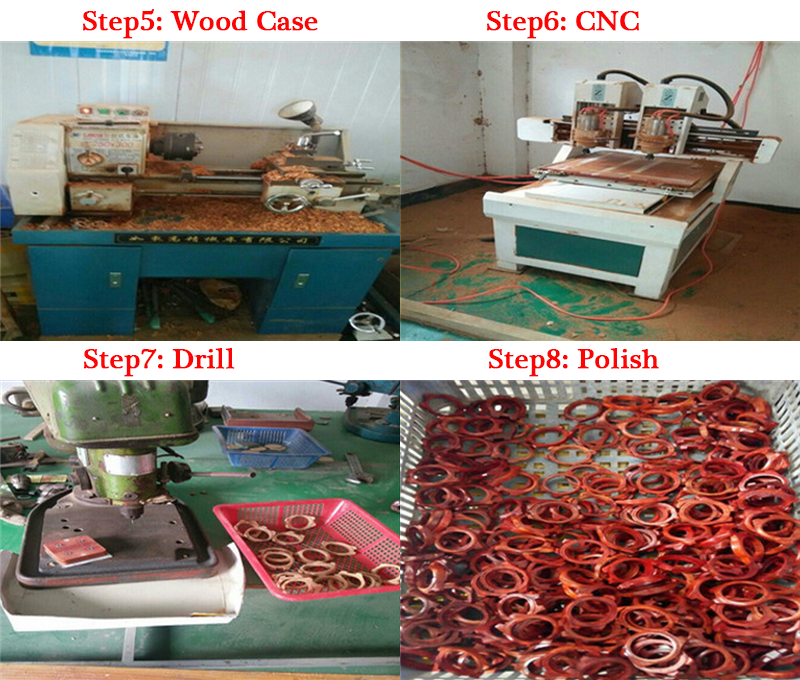 Dark Sandalwood Case Digital Wooden Wrist Watch Sunshine Dial Christmas Gift