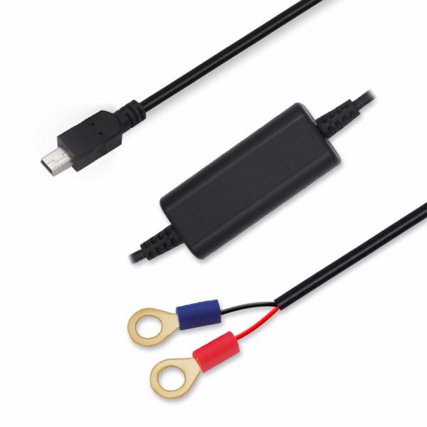 12V to 5V DCコンバーターケーブル、マイクロUSB付き、車載充電用、ブラック