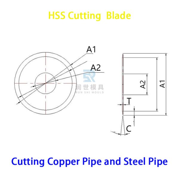 High Accuracy Copper Aluminum HSS Slitting Blade For Heat Exchanger Tube