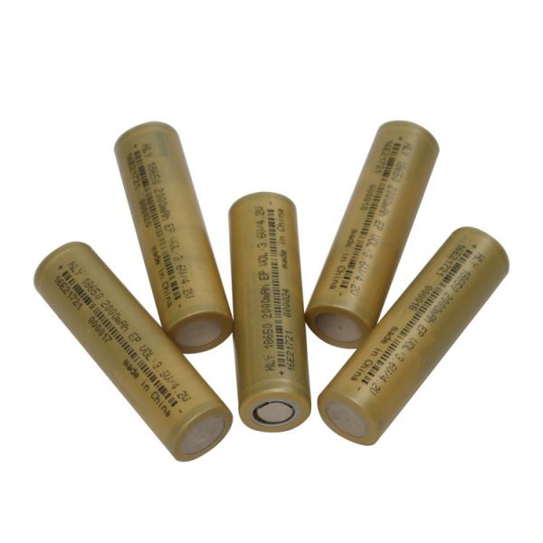 Cylindrical High Rate Rechargeable Li Ion Battery 2000mAh 18650 RoHS For Electric Tools
