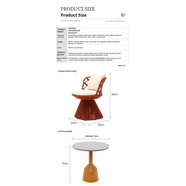 Luxury Outdoor Furniture Rattan Table And Chair Set For Garden Patio Dining