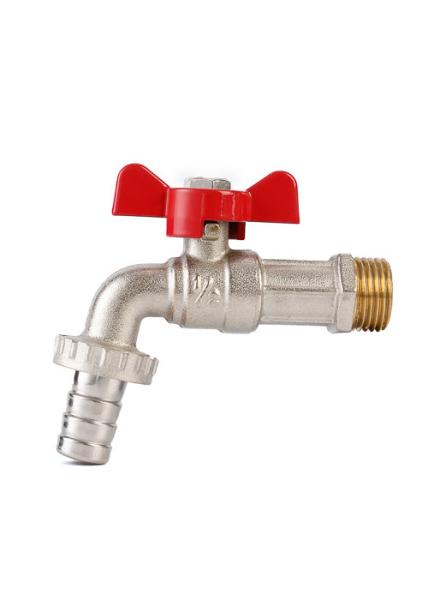 Durable Lockable Brass Hose Bibb Valve , Forged Outside Tap Shut Off Valve