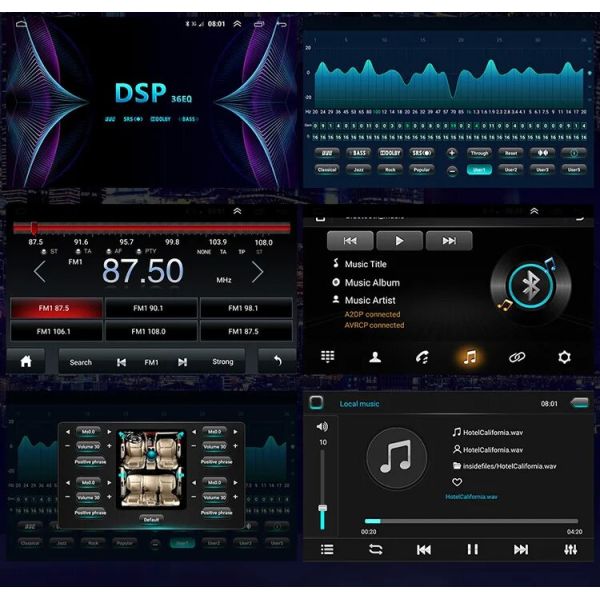 автомобиля Bt Din андроида автомобиля 1+16g мультимедиа автомобильного радиоприемника экрана дюйма стерео игрок 2 стерео 7