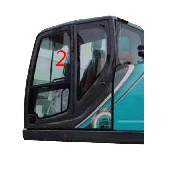 4mm Left Side Windshield Tempered Glass KOBELCO Excavator Cab Glass