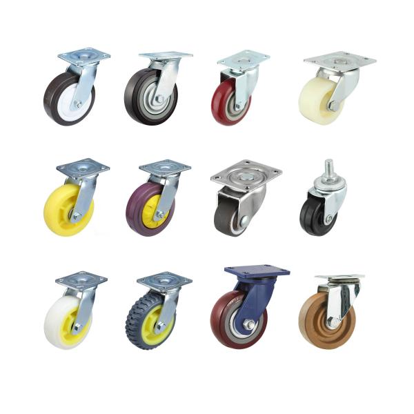 Double Bearing Surface PVC Caster Wheel Fix Without Brake Load 100kg/110kg/130kg