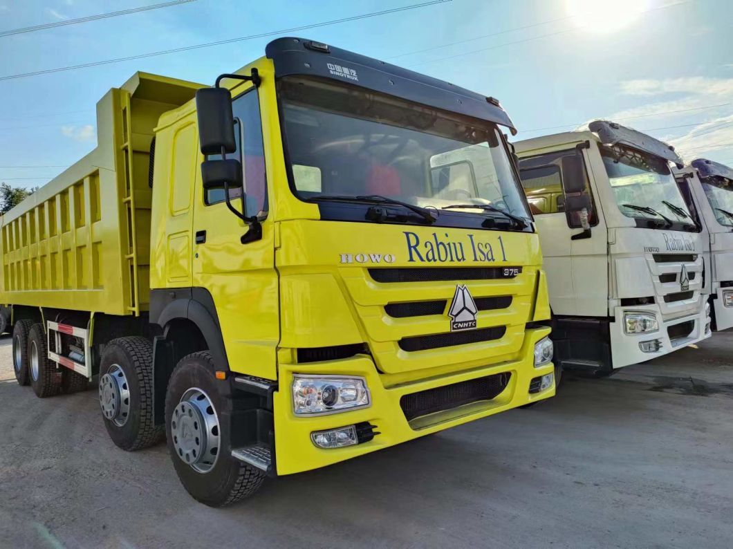 Дизайн радиальных шин Подержанный Sinotruk HOWO 8*4 Дамп-Трак с двигателем емкостью 6-8 л