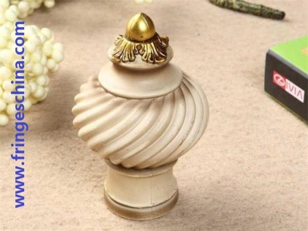 Classical delicate PP plastic curtain rod finials for home decoration