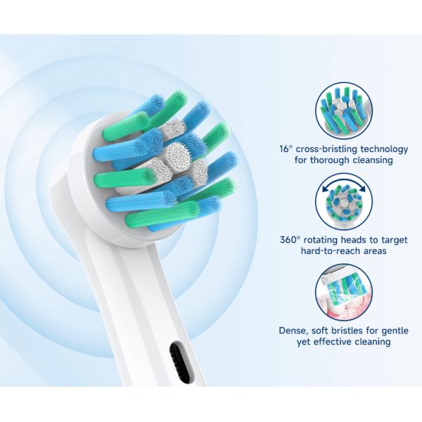 OBM Adult Sonic Toothbrush Heads Replacement Whiter Teeth 4 Pieces/Box