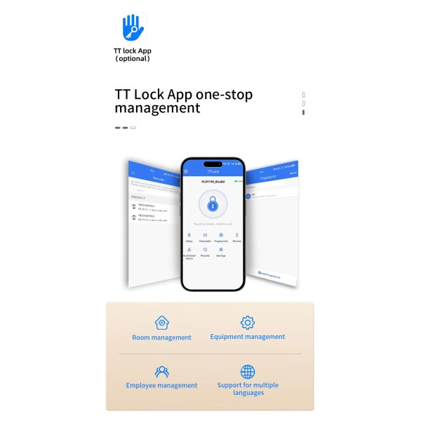 Double Sided Fingerprint Ip65 Waterproof TUYA Application Peephole Remote Door Lock Fingerprint Code Card Key Smart Door Locks