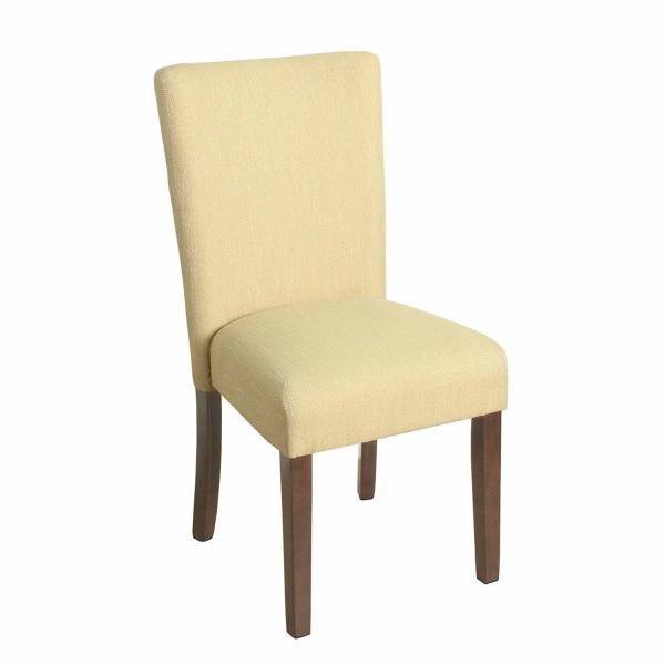 Classic Fabric Dining Room Chairs Upholstered Accent Yellow Easy To Clean