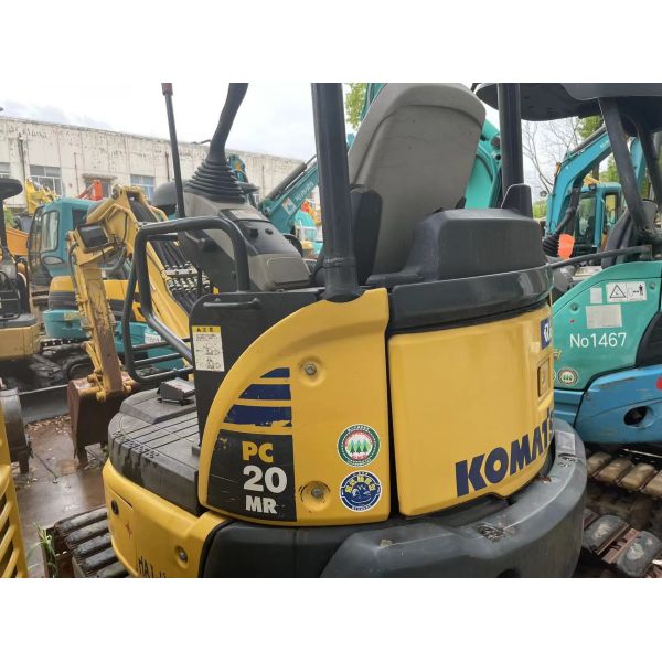 Used Komatsu PC20MR-2 Crawler Mounted Excavator Original Japan Working In Garden