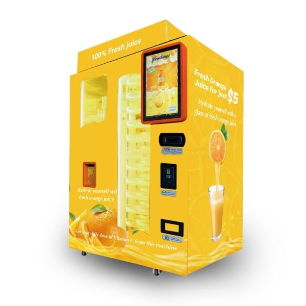 New Design Ice Orange Juice Making Vending Machine With Credit Card Payment
