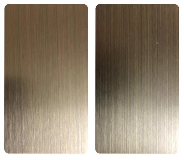 201 coloriu o comprimento de bronze do revestimento 2438mm da antiguidade de aço inoxidável da folha