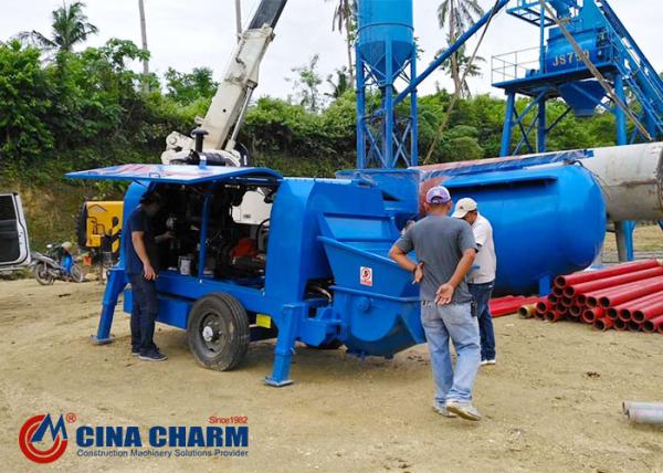 o powerTrailer 176kw diesel montou a capacidade da bomba concreta 90m3/h