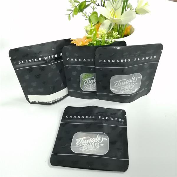 Gravnre Printing Plastic Zipper Bags , Mylar Weed Stand Up Packaging Pouches