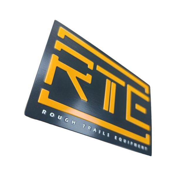 Customized Printing Of Stamped Aluminum Metal Nameplates In Two Colors