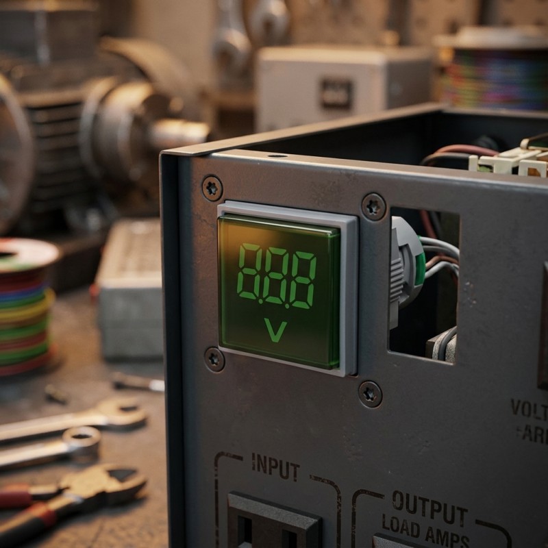 Red Digital Voltmeter Ampere Frequency Display with Class 0.5 Accuracy IP53 Protection Measures AC Current 0-250V Single Phase
