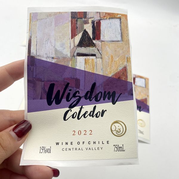 Customized Logo Printing Self Adhesive Wine Sticker Labels Luxury Waterproof Vinyl Inkjet