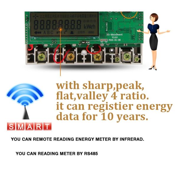 Three Phase Din Rail Small Power Meter Digital Electric Meter