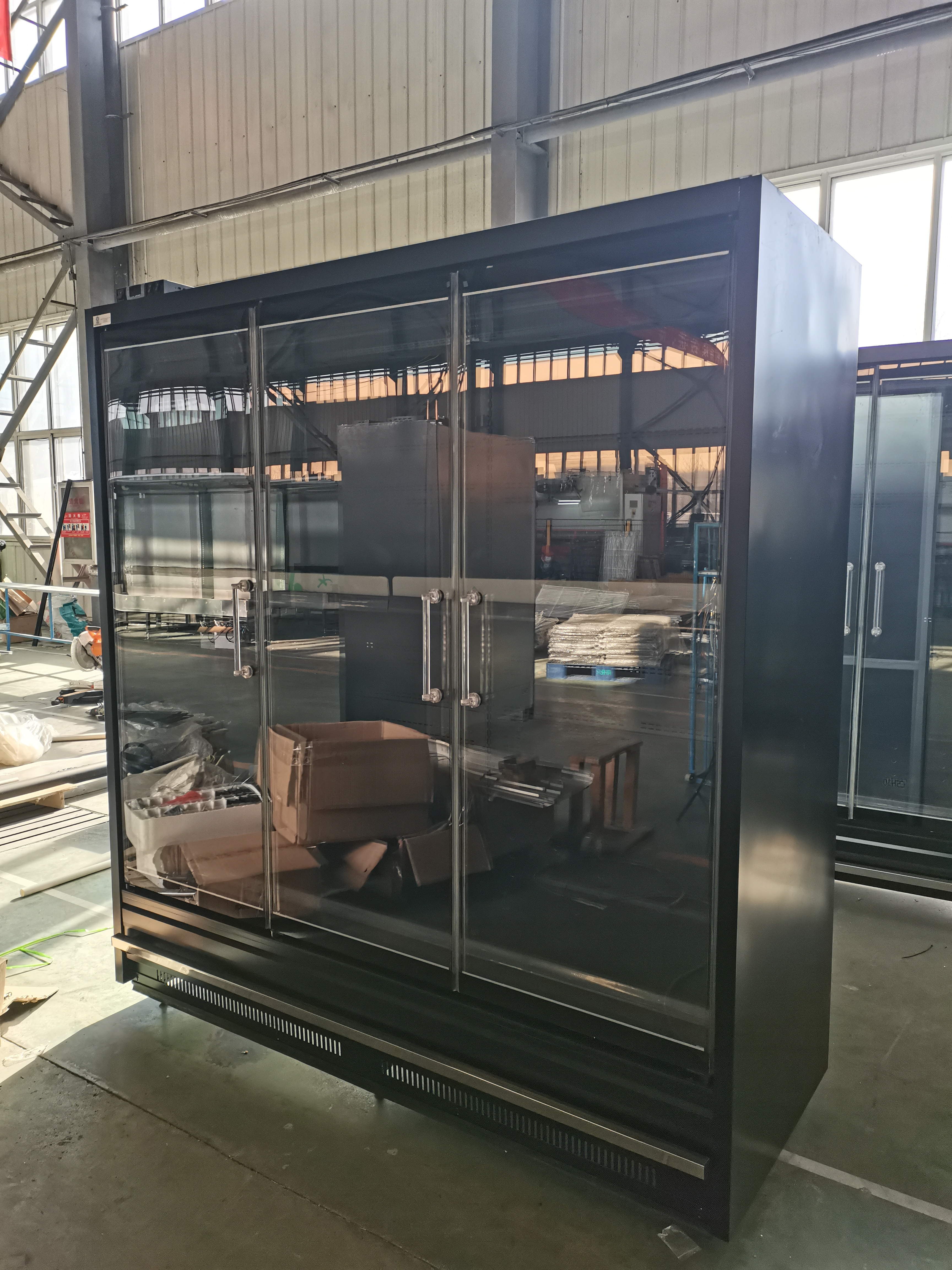 GAEAECO 1875mm Glass Door Multideck Display Refrigerator – 740mm Depth, 5 Shelves, LED, SAIWEI EC Fan, Dixell Thermostat, Anti-Fog Glass