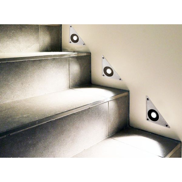 LED Triangle floor light embedded stairs step courtyard corner outdoor waterproof wall foot buried