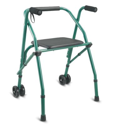 Roda de passeio de alumínio dobrável Walker With Seat do auxílio 2, auxílio de passeio de pouco peso com rodas