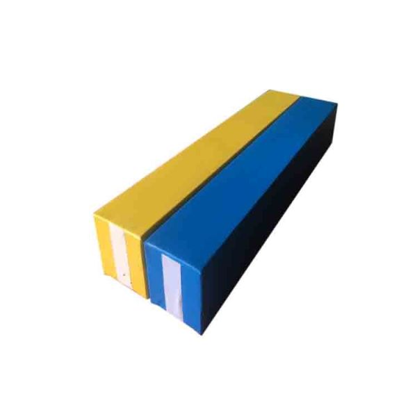 Non Slip Indoor Soft Play Toys / Kids Foam Balance Beam Blue Yellow For Play Center