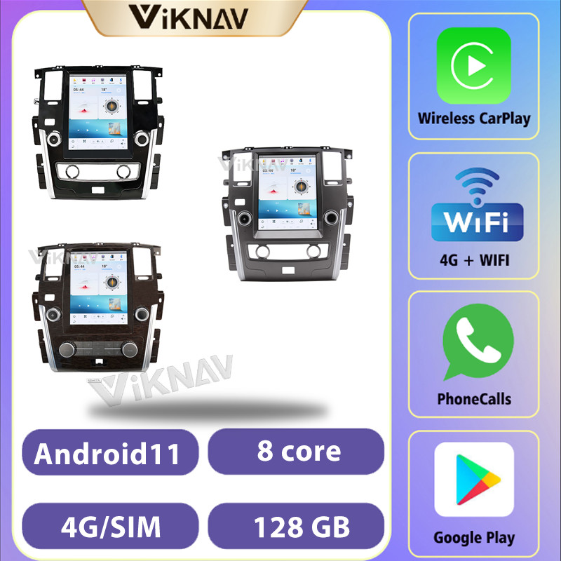 Для 2012-2019 Nissan Patrol 12,1 дюймовый сенсорный экран СтереоНавигация GPS Мультимедийный DVD-плеер Беспроводной Carplay 4G BT