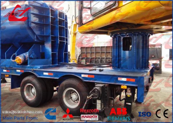 Mobile Waste Metal Scrap Baler Logger Light Scrap Baling Press Hydraulic Compactor  For Steel Factory