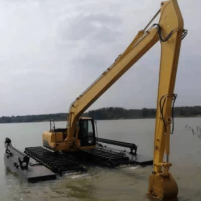 Ponton de train de roulement amphibie personnalisé pour excavatrices, système robuste pour zones humides et marécageuses